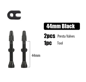Valves Presta <span class=keywords><strong>Tubeless</strong></span> en alliage pour vélo 40mm 44mm 48mm 60mm 80mm Tiges avec outil de démontage du noyau de la <span class=keywords><strong>valve</strong></span> pour pneus de vélo de route MTB - Product Image 6