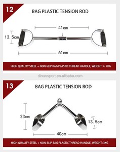 Ensemble d'accessoires pour machine à câble : Barre de tirage vertical, <span class=keywords><strong>Corde</strong></span> triceps, Poignée de rame, Barre de préhension pour la musculation du dos, des bras et de la poitrine - Product Image 3
