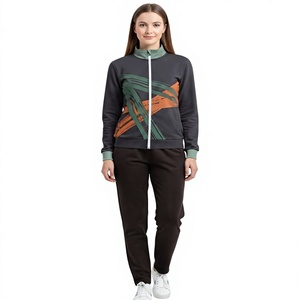 Women's Athletic Tracksuit Full Zip <b>Jacket</b> and Matching Pants for Fitness Training Running and Casual Wear - Product Image 1