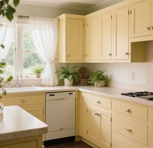 Ensemble de cuisine SANTOPOVA de style shaker avec plan de travail blanc et appareils en acier inoxydable - Product Image 4
