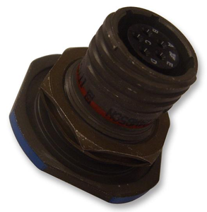 D38999-24WE6SA MIL-DTL-38999 Receptáculo para tuerca de seguridad Serie III, 6 posiciones, tamaño de pin macho 17, verde oliva, cadmio - Product Image 3