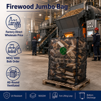 Sacs à bois ventilés en maille 2000 kg – Sac FIBC Jumbo ventilé robuste traité anti-UV réutilisable pour approvisionnement en vrac – Saco De Lena