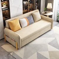 Sofá Cama Modular de Lujo, Moderno, Accesible, Multifuncional, Plegable, de Metal y Tela, para Sala de Estar, con Conexión a Internet