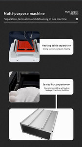 Máy ép chân không màn hình LCD mini 3 trong 1 TBK 208M 220V, loại bỏ bọt khí với động cơ bơm, thiết bị tách kính - Product Image 6