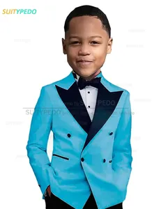 Ensemble de <span class=keywords><strong>costume</strong></span> pour garçon à revers tendance, <span class=keywords><strong>costume</strong></span> formel pour fête d'anniversaire d'enfants, <span class=keywords><strong>costume</strong></span> de scène pour enfants, pantalon de smoking 2 pièces - Product Image 3