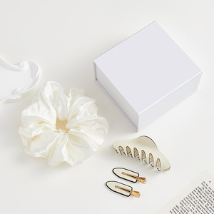 SAIYII Pinces <span class=keywords><strong>à</strong></span> cheveux sans plis, pinces bec de canard pour franges, chouchous en acétate, accessoires capillaires, coffret cadeau pour femmes - Product Image 4