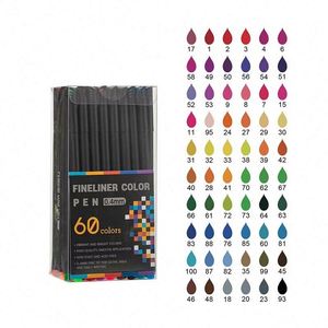 Juego de Rotuladores de Punta Fina de 60 Colores, 0.4 mm, de Plástico, para Escribir y Dibujar, Marcador de Colores para Arte y Libros para Colorear, Gran Venta - Product Image 1