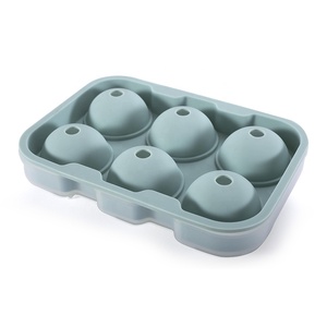 Boule de glace Flexible à 6 cavités, moule en Silicone, <span class=keywords><strong>bac</strong></span> à glaçons avec couvercle - Product Image 1