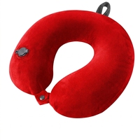 Oreiller de voyage gonflable Quick Valve avec housse en velours doux, dégonflable, portable, peu encombrant, coussin d'air léger OEM Homezoo