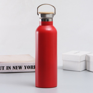 Double Wall Stainless Steel Vacuum Insulated Water <b>Bottle</b> Wide Mouth Sports <b>Flask</b> with Portable Handle Metal Cap for Gym - Product Image 4