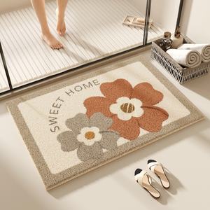 Tappetini da <span class=keywords><strong>bagno</strong></span> in stile <span class=keywords><strong>moderno</strong></span> stile floreale morbidi tappeti di peluche per casa e Hotel materiale di fango diatomee pronto per la vendita - Product Image 1