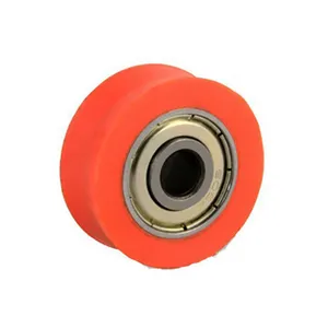 Smooth Bearing Roller Wheels With Rubber Ring Plastic Rollers Nylon Pulley