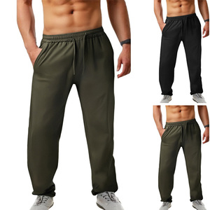 <span class=keywords><strong>Pantaloni</strong></span> Sportivi da Uomo Elasticizzati ad Asciugatura Rapida, Vestibilità Ampia <span class=keywords><strong>con</strong></span> Polsini Elastici e Coulisse - Product Image 1