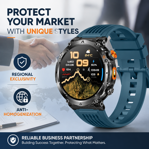 Nouvelle Montre Connectée GPS Sportive d'Extérieur HT42 2026 avec Écran IPS Tactile 1,7 pouces, Étanchéité 3 ATM, Boussole Fitness Android et Bracelet en Gel de Silice - Product Image 6