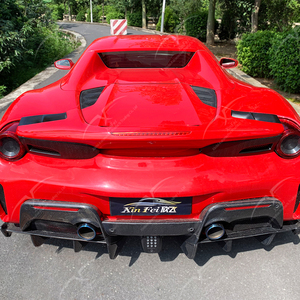 Kit de Carrocería de Fibra de Carbono de Alta Calidad para Ferrari <span class=keywords><strong>488</strong></span> Pista, Kit Modificado con Parachoques Delantero, Faldones Laterales, Lip Trasero y Capó, Nueva Edición - Product Image 3