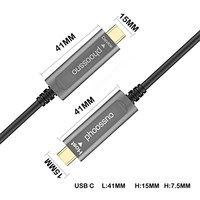 Câble optique USB C vers C OEM ODM, câble USB 31 Type C 10 Gbps 100 pieds, compatible avec Microsoft Azure, caméra Logitech, Aver, Vaddi