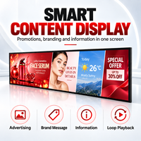 Écran ultra-large, barre extensible, lecteur publicitaire Android, affichage numérique LCD pour supermarché, magasin de détail