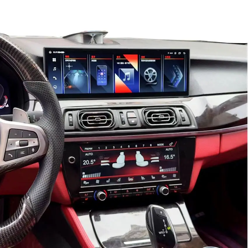 BMW F10 için 14.9 inç Android otomatik multimedya Video oynatıcı 5 serisi araba radyo kafa ünitesi GPS navigasyon Autoradio Stereo Carplay