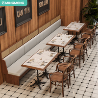 Ensemble de salle à manger moderne et haut de gamme pour restaurant, meuble de banquette personnalisé avec un design d'assise génial