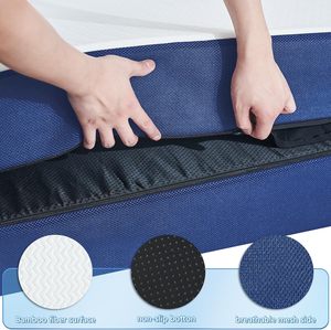Portable 4 pouces Tri-pliant mousse à mémoire de forme <span class=keywords><strong>lit</strong></span> housse de <span class=keywords><strong>matelas</strong></span> luxe Design moderne voyage RV chambre d'hôtes Yoga gymnastique Camping - Product Image 3