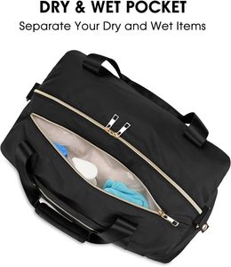 Sac fourre-tout léger et imperméable en polyester, personnalisable avec logo, pour femme, idéal pour les voyages, le travail, la plage, la salle de sport et le yoga. - Product Image 4