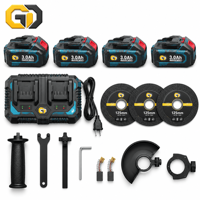 Kit combiné d'outils électriques sans balais GD 20V, 4 pièces : Marteau perforateur, Meuleuse d'angle, Perceuse, Clé à chocs, 2x4.0Ah pour atelier OEM