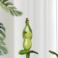 Figurine de grenouille en résine de style américain, sculpture animale, ornement décoratif pour la maison, meuble TV, entrée, cadeau