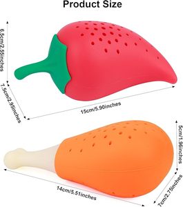Filtre à épices créatif en silicone en forme de cuisse de poulet avec trou de filtration pour la cuisson - Product Image 3