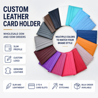 Dompet Kartu Kulit Bertekstur Tipis dengan Penutup Magnetik, Ketebalan Dapat Disesuaikan, Pilihan Warna Luas, Logo Kustom, RFID