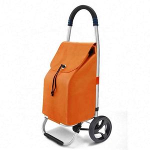 Carrito de Compras Plegable de Aleación de Aluminio, Reutilizable, con Bolsa Impermeable de Oxford 600D para Comestibles - Product Image 3