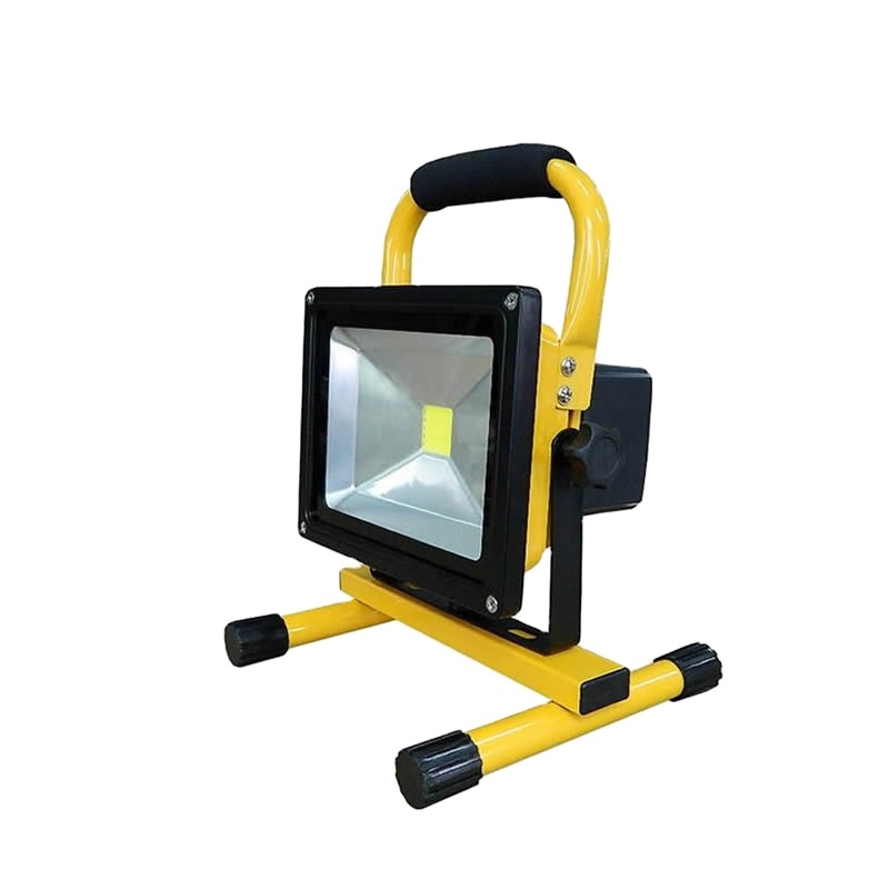 20W Rechargeable AC Aluminum Portable LED Work Flood Light IP65 with Floor Stand 120 Beam Angle