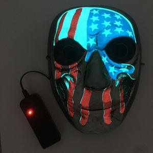 2021 gran oferta moda LED miedo Halloween máscara luminosa brillante fiesta Cosplay máscara <span class=keywords><strong>Horror</strong></span> máscara Halloween Led máscara - Product Image 5