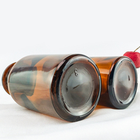 Usine 60ml 125ml 250ml 500ml ambre marron étroit bouche large bouteille de réactif pot d'apothèque en verre Vintage avec bouchon en verre