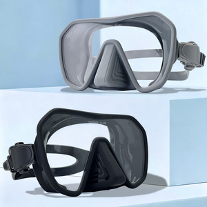 Maschera <span class=keywords><strong>da</strong></span> <span class=keywords><strong>Nuoto</strong></span> con Lenti Grandi e Ampia Visuale, in Vetro Temperato e Silicone, Regolabile, con Rivestimento Nano Anti-Appannamento, per Snorkeling e Immersioni <span class=keywords><strong>Libere</strong></span> - Product Image 3