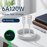 Kabel Data Pengisian Cepat Tipe-C Single-Head 6A untuk Ponsel Android Kompatibel dengan Versi 5A