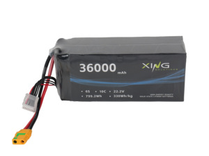 Xing Solutions 36000mAh 22.2v 799.2Wh 6S1P Drone Battery Suitable for FPV Racing Agriculture and Surveying OEM Drone Battery - Product Image 6