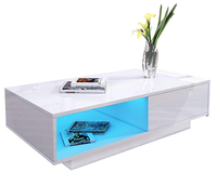 Table basse lumineuse LED table basse haute brillance table basse moderne