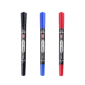 BEIFA PY900 dual tip fine tip extra fine tip 3colors permanent ink black blue red permanent marker