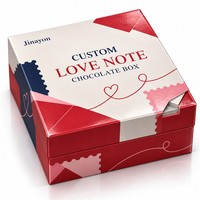 Boîte cadeau rigide personnalisée pour la Saint-Valentin avec base et couvercle, impression CMYK, papier couché brillant laminé