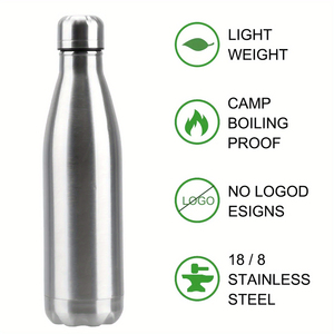 Stainless Steel Custom Logo Water Bottle <b>Portable</b> <b>Vacuum</b> Insulated Drinkware Silk Screen Printing for Promotion - Product Image 2