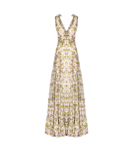 2023 nouvelle robe lâche floral élégant doux dame style dos nu taille conception de haute qualité peut être personnalisé - Product Image 1