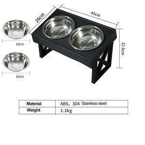Mangkuk anjing yang ditinggikan 3 mangkuk hewan peliharaan berdiri dengan tempat makan lambat untuk anjing dan hewan peliharaan kecil sedang besar - Product Image 5