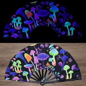 Abanico Plegable de Bambú Grande de 33 cm con Impresión UV, Estilo Arte Folclórico Pintado, para Decoraciones de Fiestas y Festivales, Pedido Mínimo 2 Piezas - Product Image 6