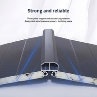 Auvent rétractable en alliage d'aluminium pour extérieur, extensible, résistant aux UV, imperméable, pare-vent intelligent, avec store électrique.