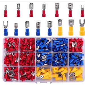 Bornes de câblage en cuivre pur 330 pièces, ensemble de connecteurs à sertissage à froid, style européen, 10-22 AWG, boîte de borniers - Product Image 1