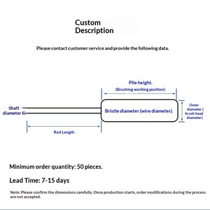 Kit de brosses de nettoyage de cheminée 5 pièces en fil d'acier avec manche en acier au carbone, filetage M12, pour nettoyage industriel de tuyaux et décontamination, bricolage - Product Image 3