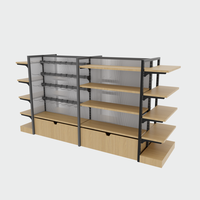 Présentoir d'îlot double face à structure ouverte pour magasin de détail, pour la mise en valeur de multiples produits