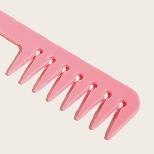 Salon Highlighting <b>Comb</b> Large Teeth Pink Plastic Hair Styling Tool For Salon Use - Product Image 2