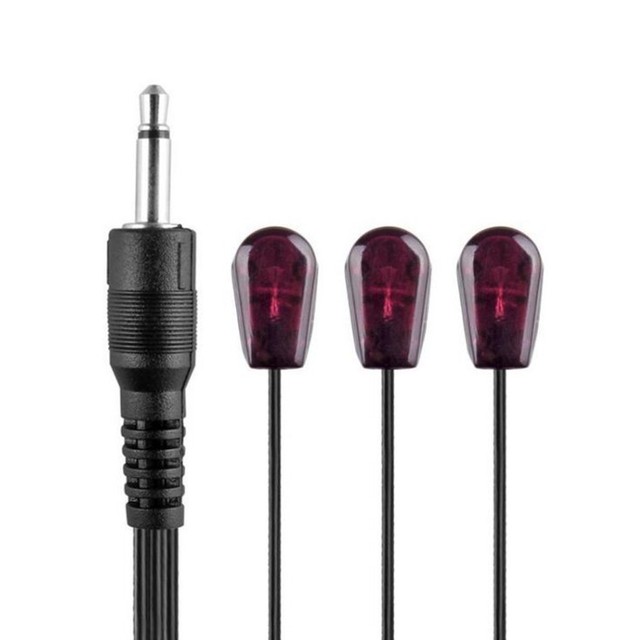 New Arrival IR Infrared Emitter Extender Red Transmitter Triple Head 3 Eye 3.5mm Jack Cable With Blaster Blink Eye