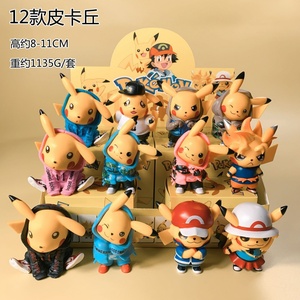 Oem Custom Pokémoned 6-10Cm Pvc Poppen Pikachued Snorren Eeveeed Bulbasaured Charmaned Gestrooid Desktop Decoraties - Product Image 6